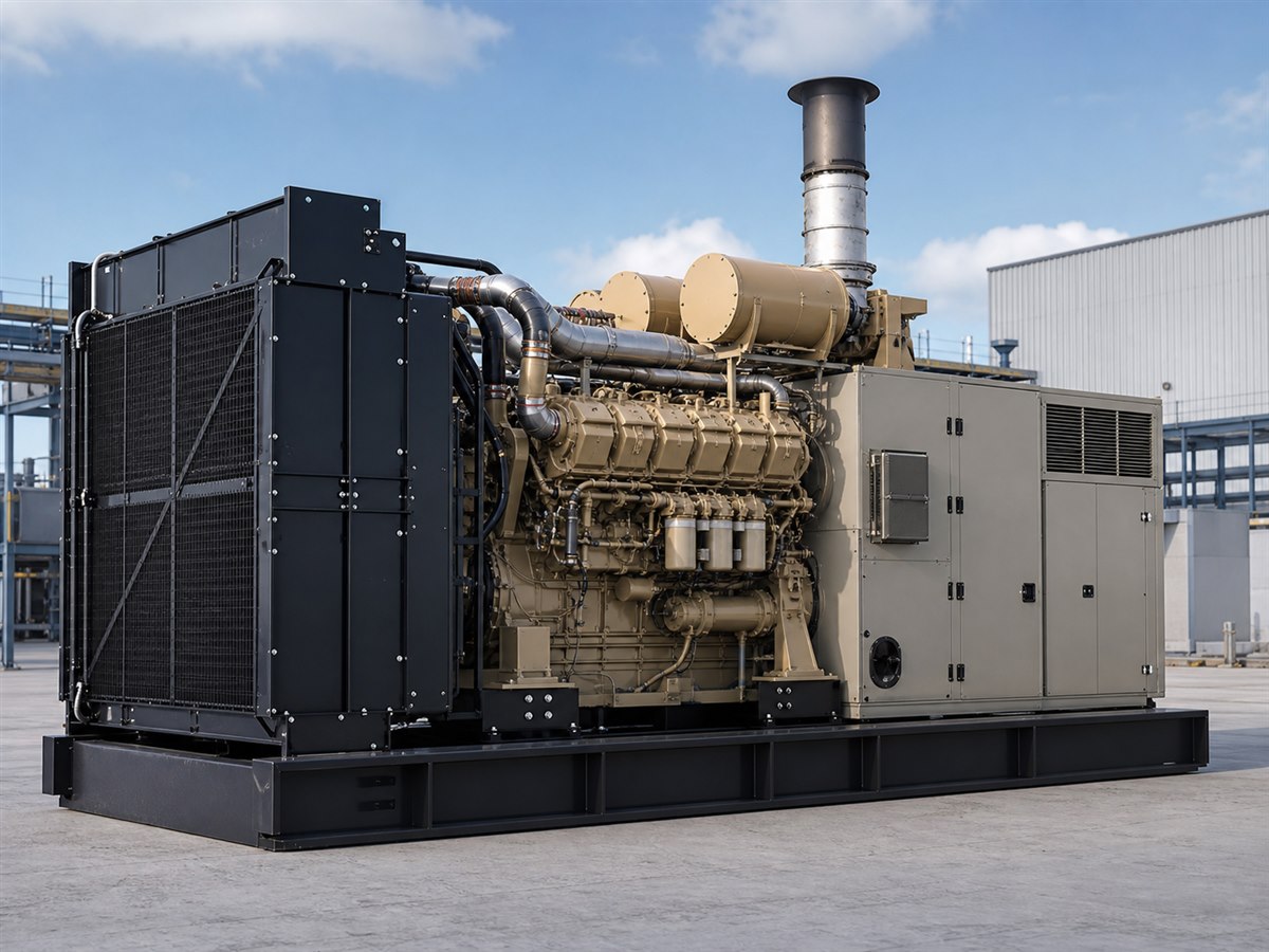 Diesel generator package on skid