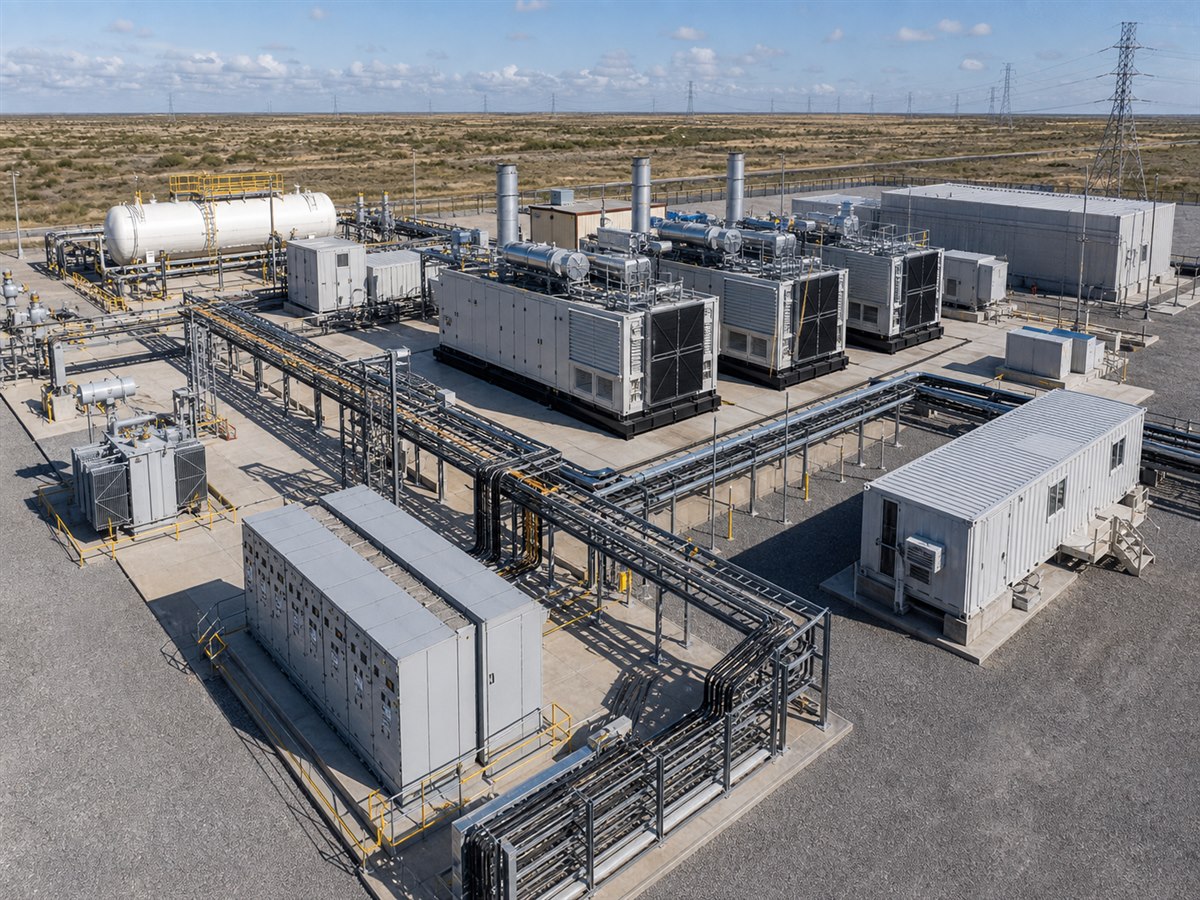 Packaged power plant with generation modules and switchgear